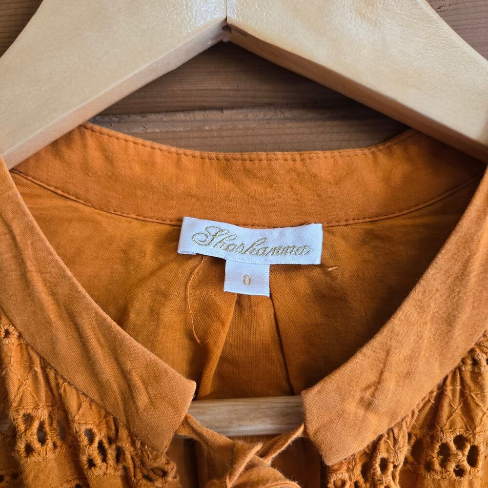 Anthropologie Shoshanna Marta Dress Mini 0 Mango Boho Cottagecore NWOT $425 - Picture 3 of 6